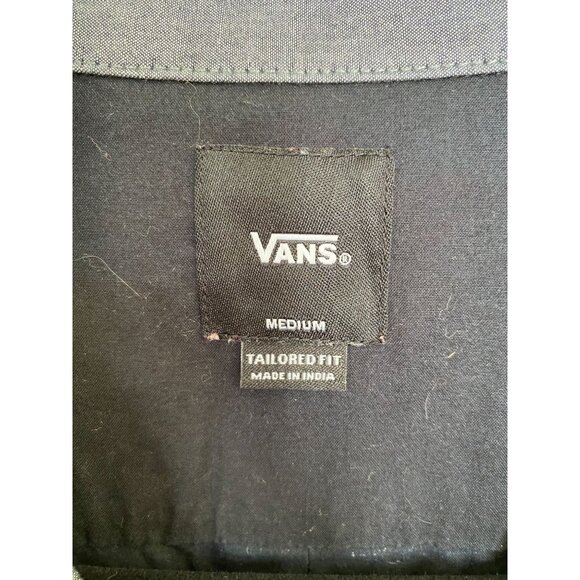 Vans Tailored Fit Mens Floral Button-Up Shirt Medium Blue collared‎ 100% cotton - Picture 4 of 7